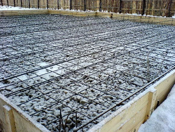фото застывания залитого бетона